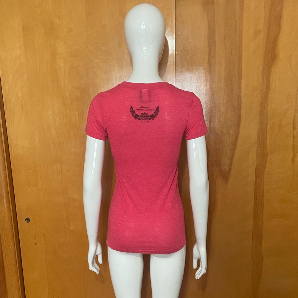 Rare Harley Davidson Mancuso Houston Texas Shirt Size Medium Red - Picture 4 of 13